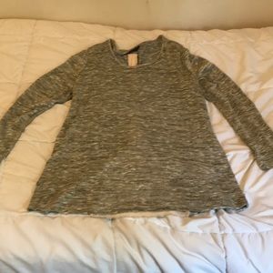Gray long sleeve blouse